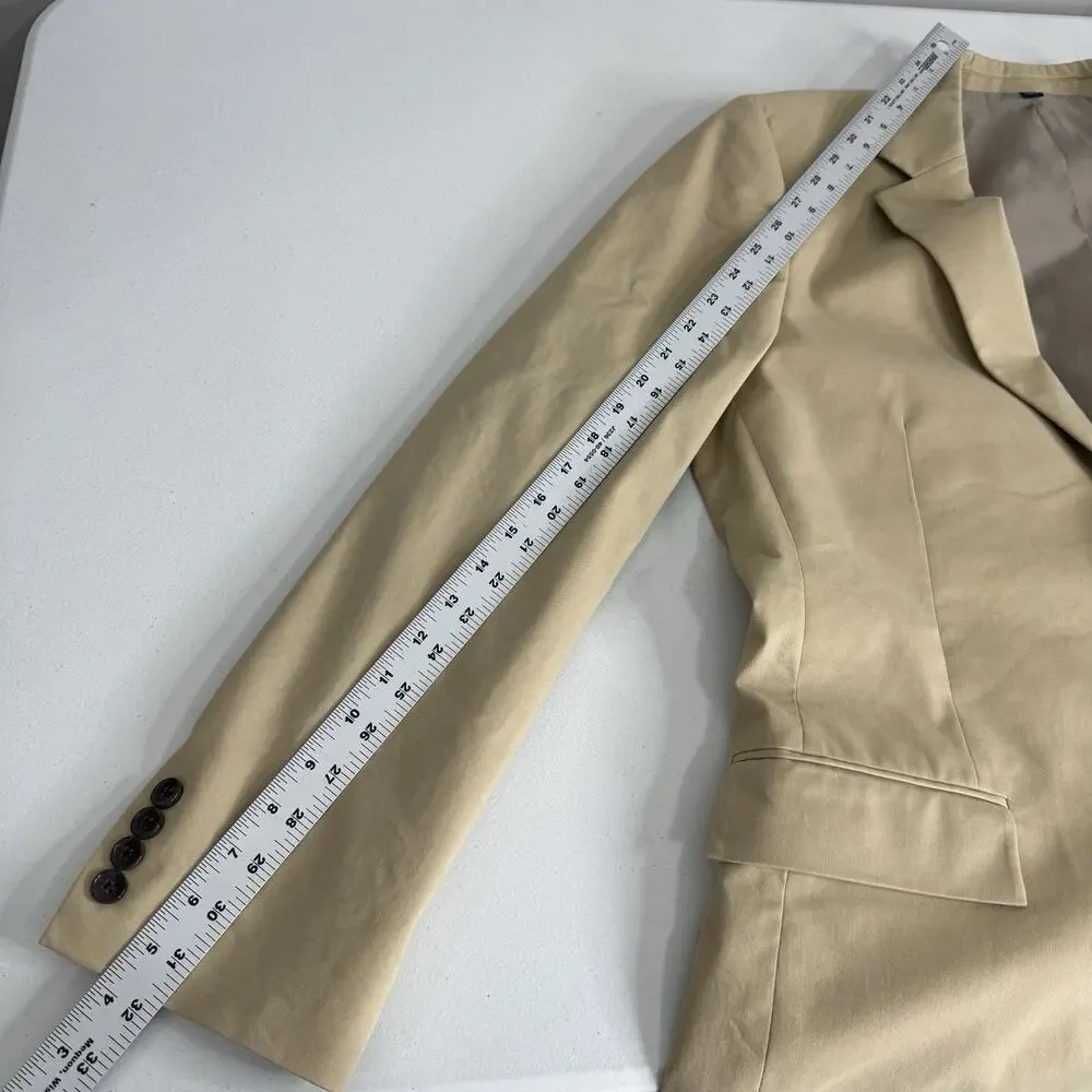 J.Crew Slim-Fit Thompson TruTemp365 Blazer Mens 42R Tan Suit Jacket Sport Coat